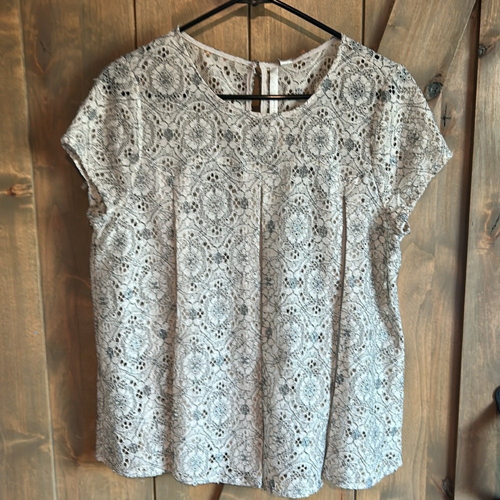 LC Lauren Conrad lace blouse - Picture 3 of 9